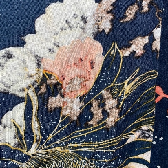 Jaase Floral Bell Sleeve Boho Hi-Lo Top Large - Picture 4 of 11